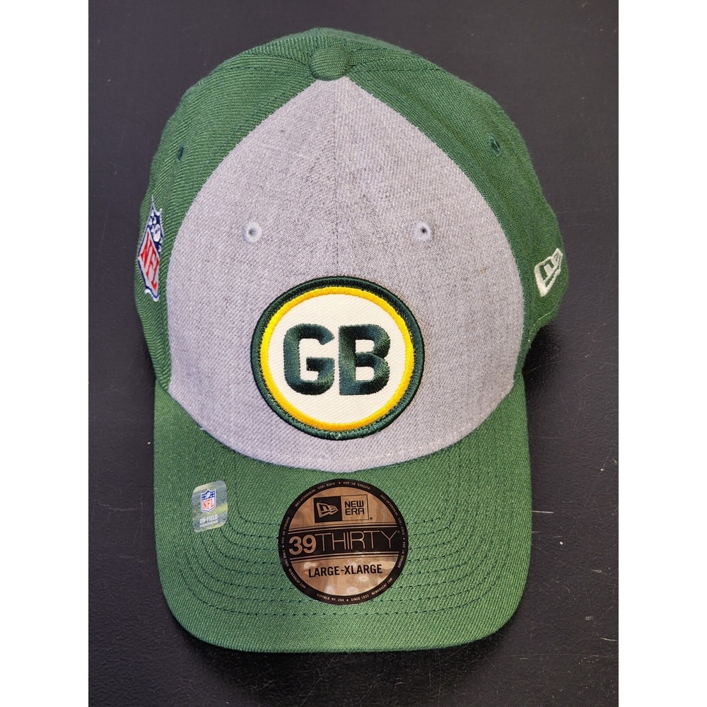 New Era Green Bay Packers L/XL 2022 OnField Historic 39THIRTY NFL Flex Hat Green
